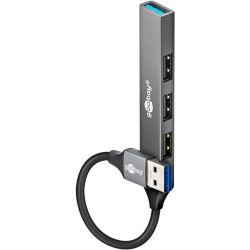 Hub usb goobay 74456 4 porte 3x usb 2.0 + 1x usb-a 3.2 gen1 5gbps