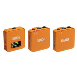 Sistema microfono rode wireless go iii 2.4ghz arancione [iii-o]