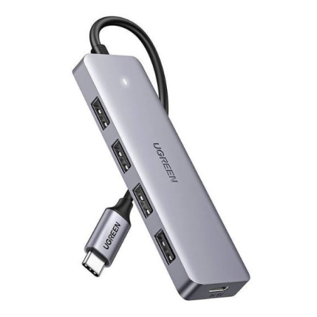 Hub ugreen 4in1 usb-c 4 porte usb 3.0 grigio [64266]