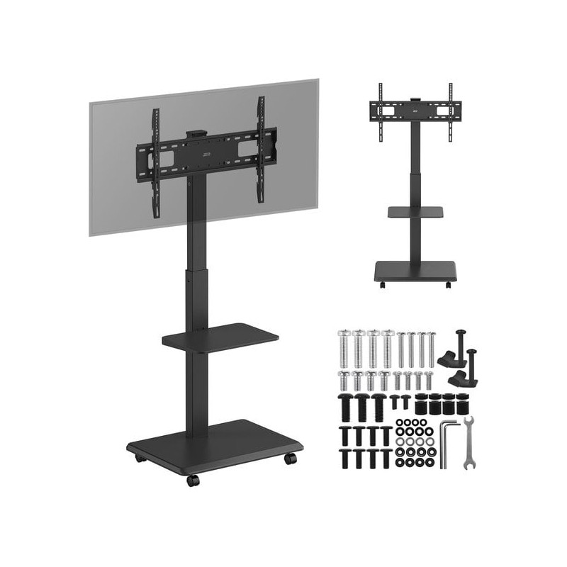 Supporto/carrello tv ergo office er-304b per uno schermo 37-75''
