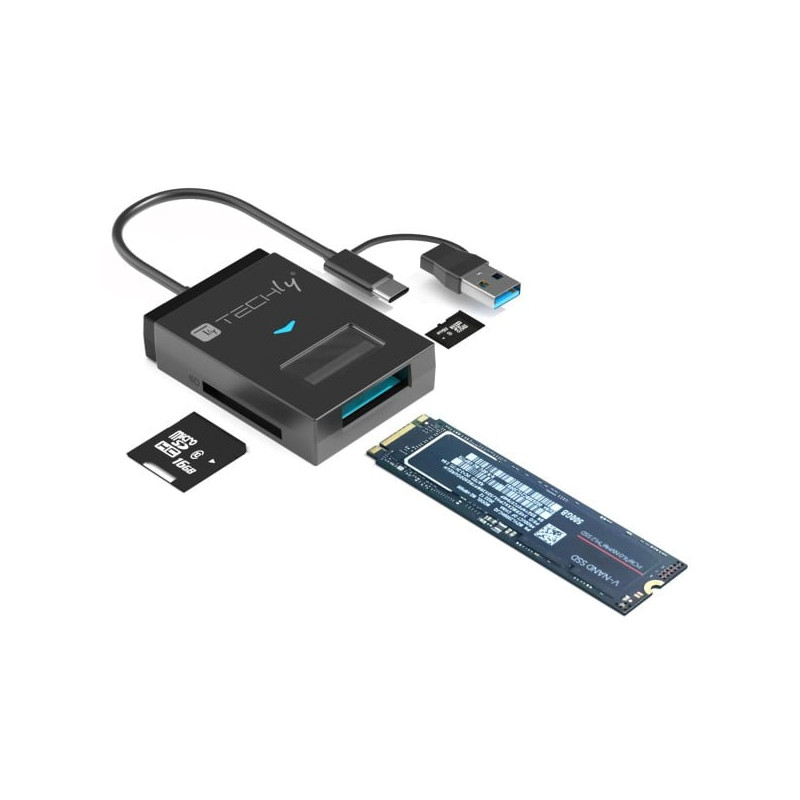 Adattatore usb techly iadap usb32-ssdtf da usb-a/usb-c