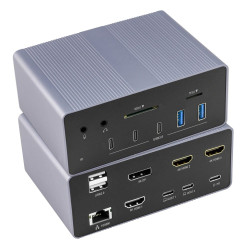 Docking station techly iusb32c-dock198k 19in1 usb-c 8k hdmi