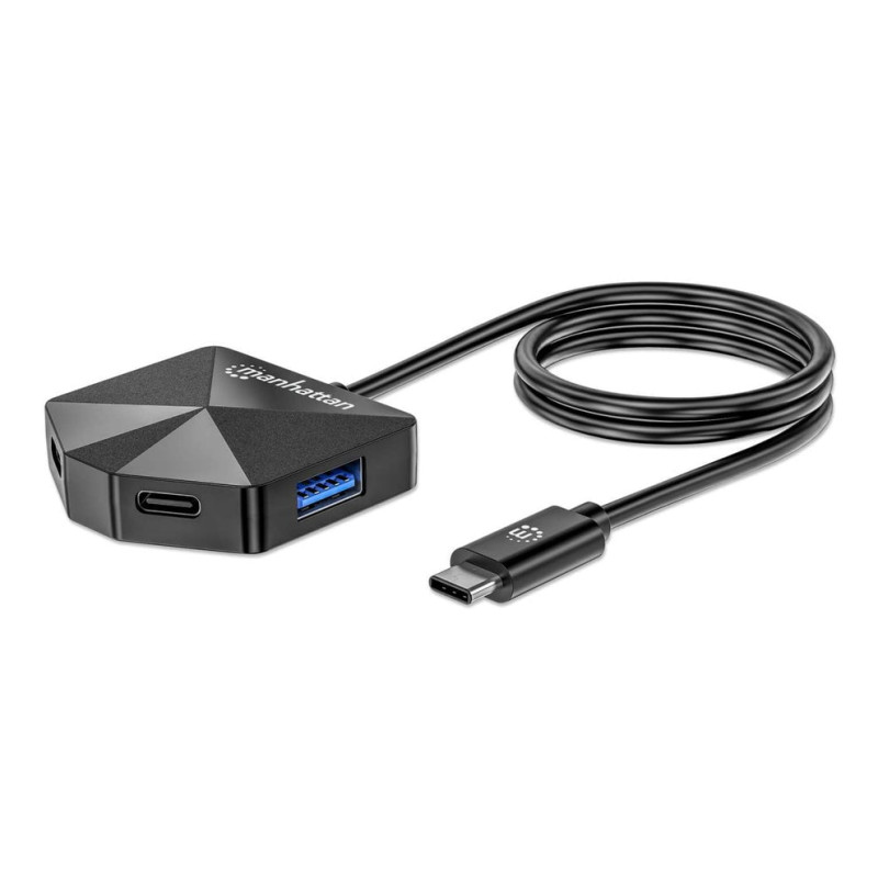 Hub usb manhattan 181150 cablato 3.2 gen2 2x usb-a + 2x usb-c