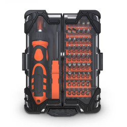 Kit valigetta techly i-tool-sc48ty set cacciavite/punte nero/arancione