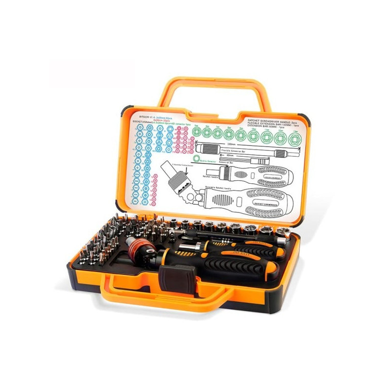 Kit valigetta techly i-tool-sc69 set cacciavite/bussole/punte