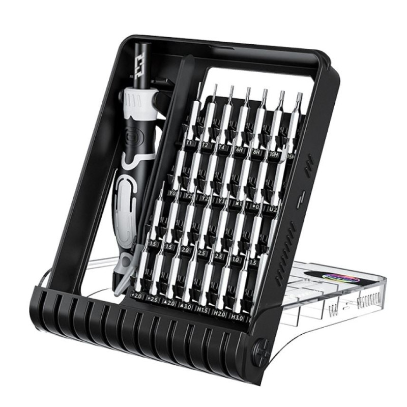 Set di utensili di precisione techly cacciaviti e punte nero 32pz