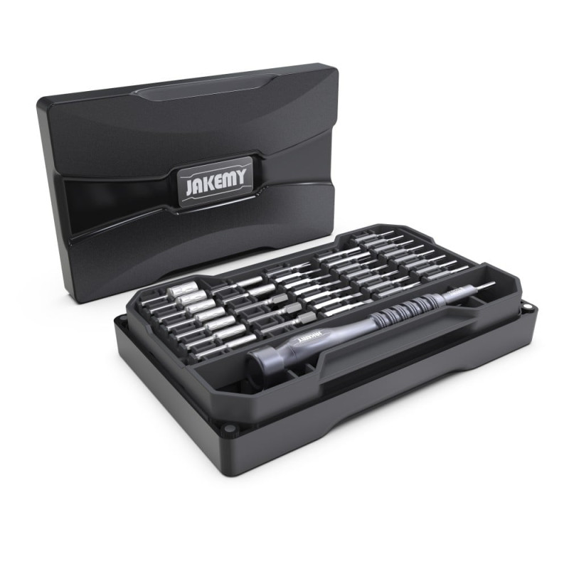 Set di utensili techly per cacciaviti bussole e punte nero 73pz