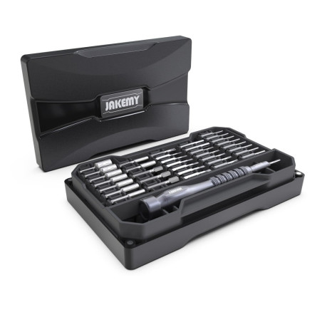 Set di utensili techly per cacciaviti bussole e punte nero 73pz