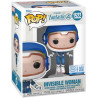 Figurina funko pop fantastic 4 la donna invisibile in tuta spaziale