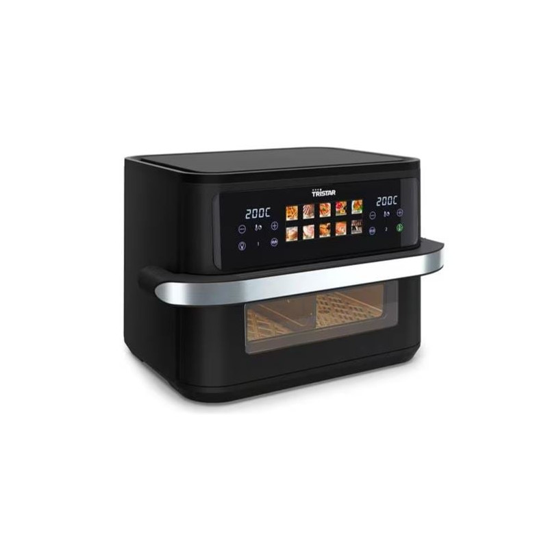 Friggitrice ad aria tristar fr-9078 doppia 10l 2800w nero/acciaio