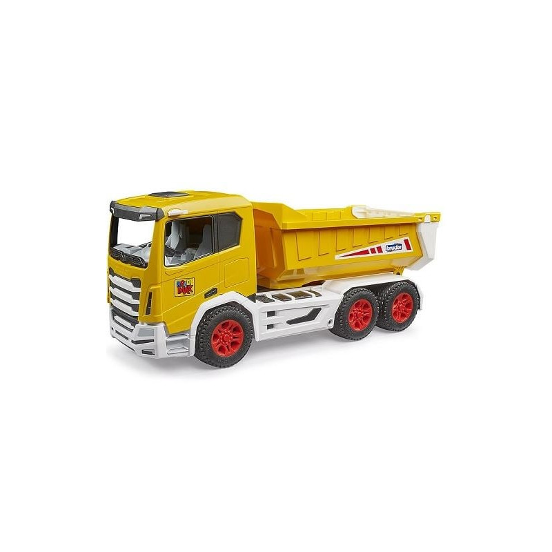 Modellino bruder veicolo roadmax dumper 1/16 rosso/bianco/giallo