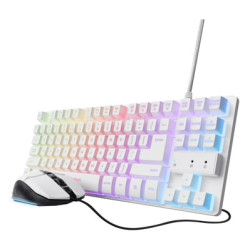 Tastiera trust 25795trs con mouse bianco [25795]