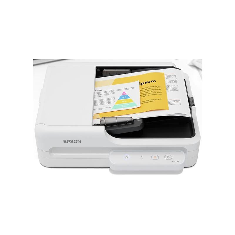 Scanner documenti epson workforce ds-1730 a4 1200dpi bianco [b11b273401]