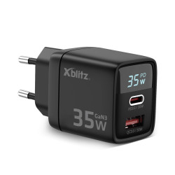 Caricabatterie da rete xblitz xc1 gan3 pd 35w 1x usb-c + 1x usb-a