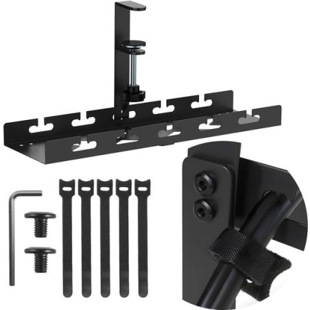 Organizzatore di cavi sotto la scrivania mc-105 b nero [akmclksaomc105b]