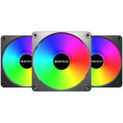 Ventola montech gf120r v2 argb nero/bianco [gf120r v2 argb 3 in 1