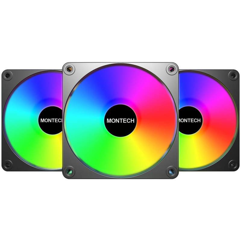 Ventola montech gf120r v2 argb nero/bianco [gf120r v2 argb 3 in 1