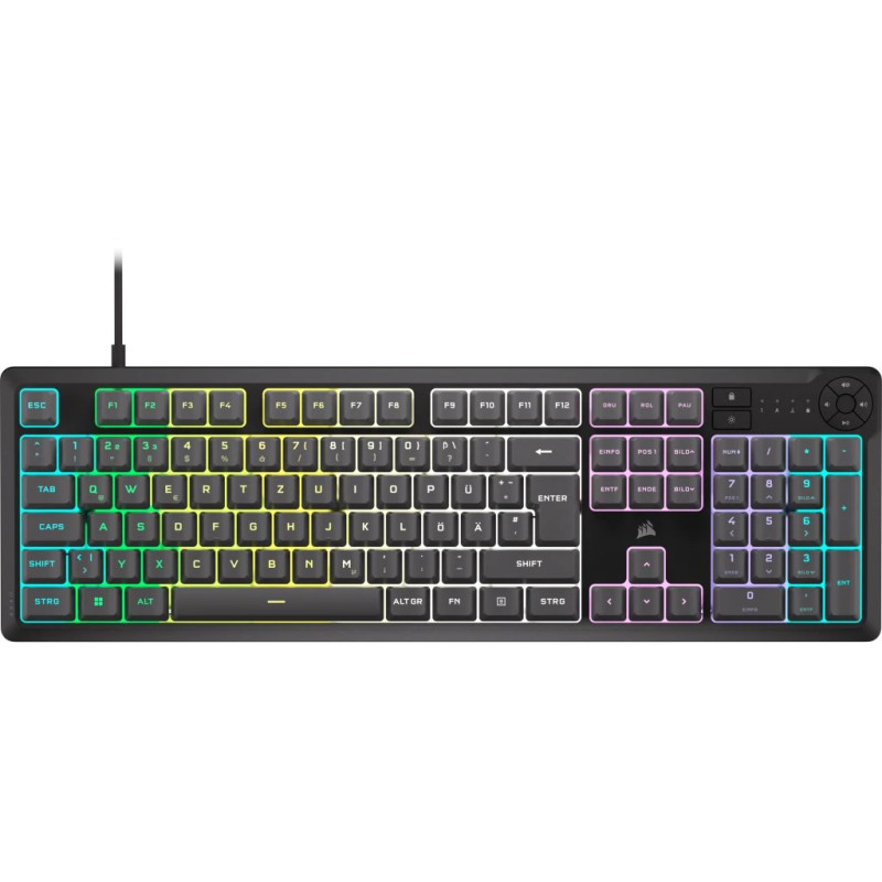 Tastiera da gioco corsair gaming k55 core rgb grigio [ch-9226d65-de]