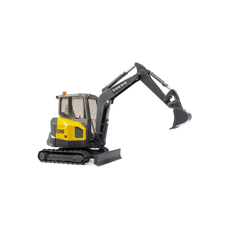 Veicolo giocattolo bruder volvo ecr40 mini pelle compact 1/16 nero/giallo