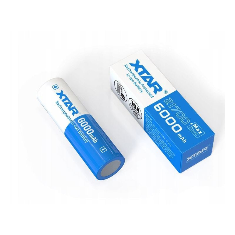 Batteria xtar 21700-600pcm 3.6v li-ion 6000mah [21700-6000]