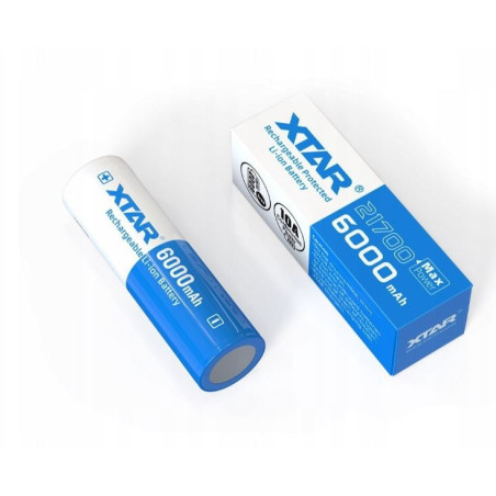 Batteria xtar 21700-600pcm 3.6v li-ion 6000mah [21700-6000]