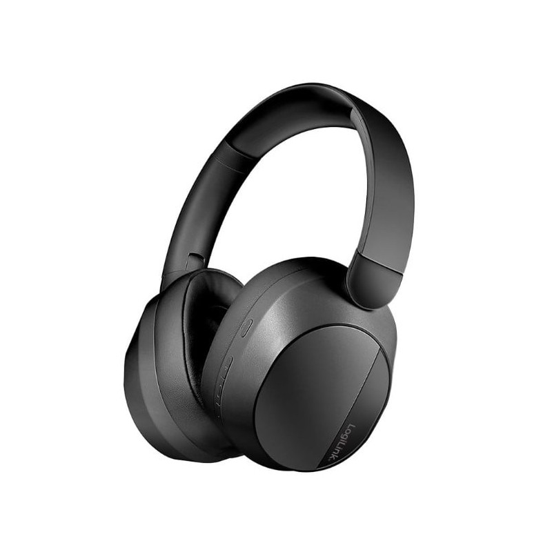 Cuffie logilink wireless/bluetooth 3.5mm microfono integrato nero
