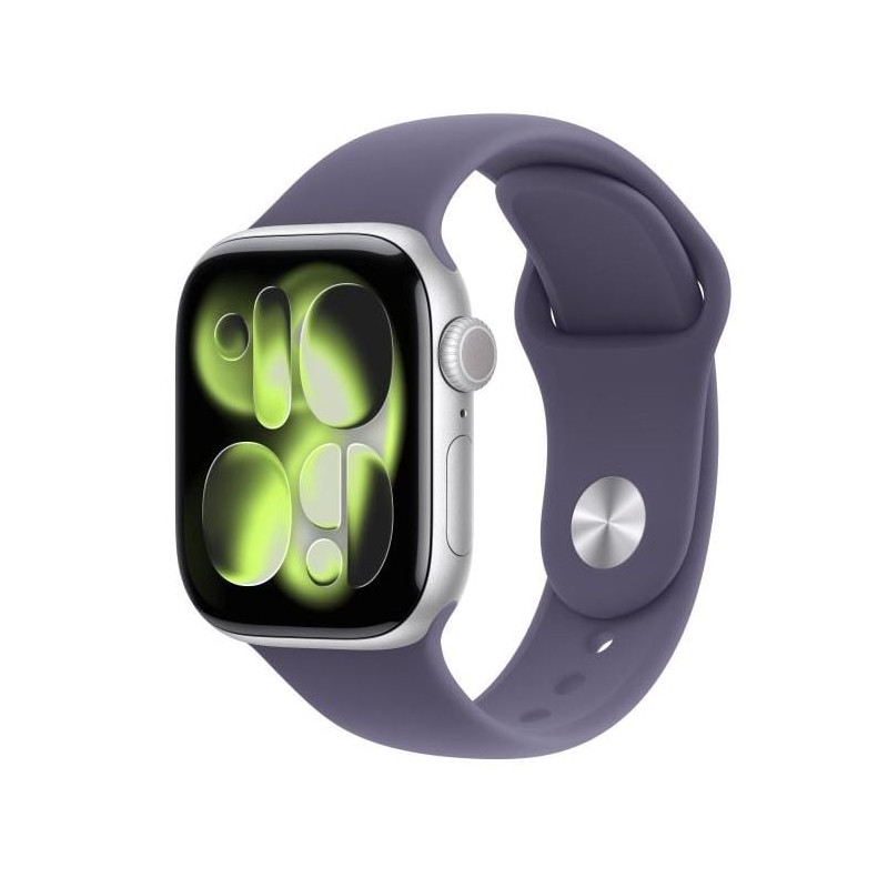 Smartwatch apple watch serie 11 42mm argento/viola nebbia [meu74ql/a]