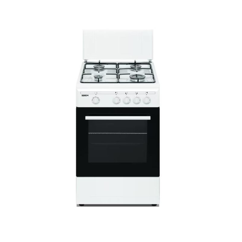 Cucina a gas sekom scfs55g piano cottura a gas 4 fuochi bianco [scfs55g]