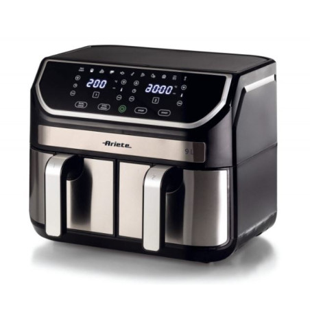 Friggitrice ad aria ariete 4625 air fryer dual 9l 2100w nero [4625]