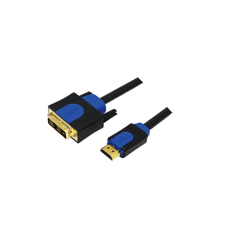 Hdmi/dvi cable m/m 2 m logilink 18+1pin [chb3102]