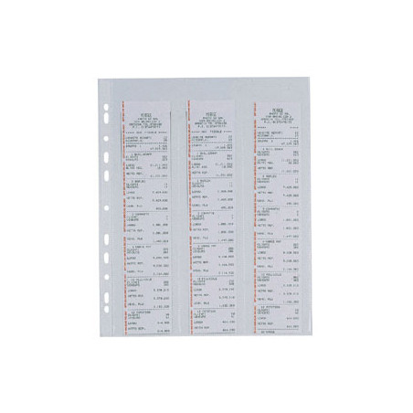 Buste forate favorit 10 pz. porta 6 scontrini fiscali 1725/3 24x30,5