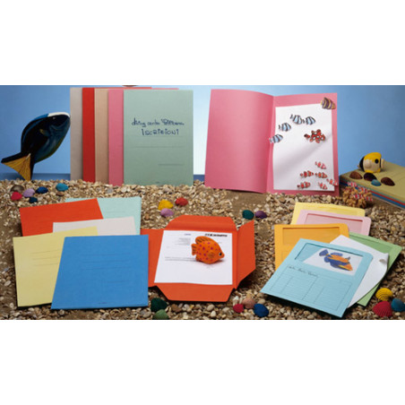 Cartellina in cartone con finestra blasetti 10 pz. arancio 115gr