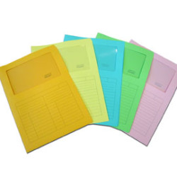 Cartellina in cartone con finestra blasetti 10 pz. giallo 115gr [570]