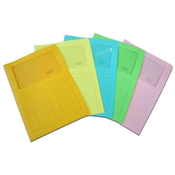 Cartellina in cartone con finestra blasetti 10 pz. verde 115gr [573]