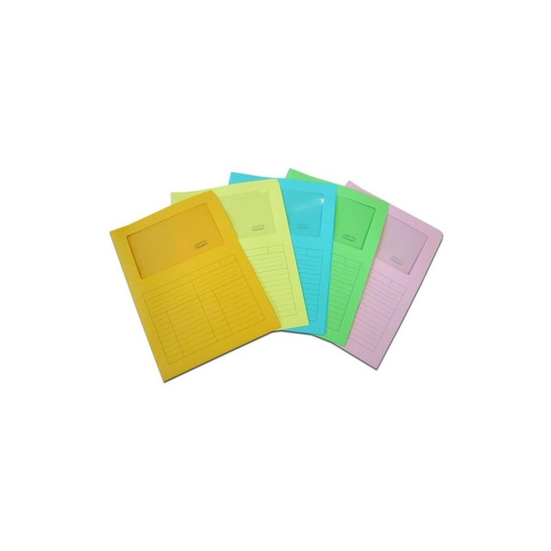 Cartellina in cartone con finestra blasetti 10 pz. verde 115gr [573]