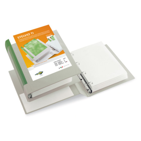 Raccoglitore ad anelli sei rota stelvio ti 25 a4 4d bianco 22x30cm