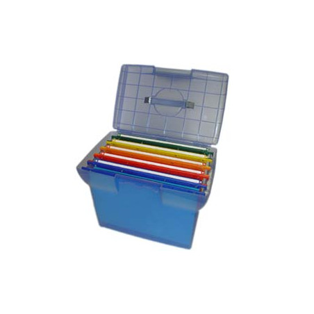 Supporto per cartelle sospese bertesi a valigetta arianna blu traslucido