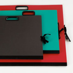 Cartella portadisegni c/maniglia 70x50cm nero brefiocart [0204404-n]