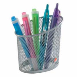 Portapenne alba mesh argento in rete metallica [meshcup/m]