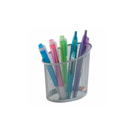 Portapenne alba mesh argento in rete metallica [meshcup/m]