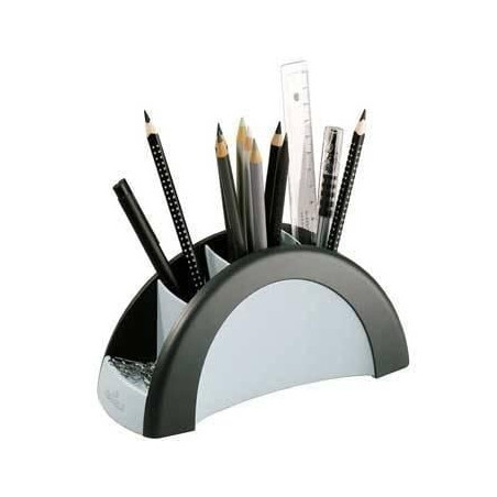 Portapenne durable a 5 scomparti vegas nero [7720-01]