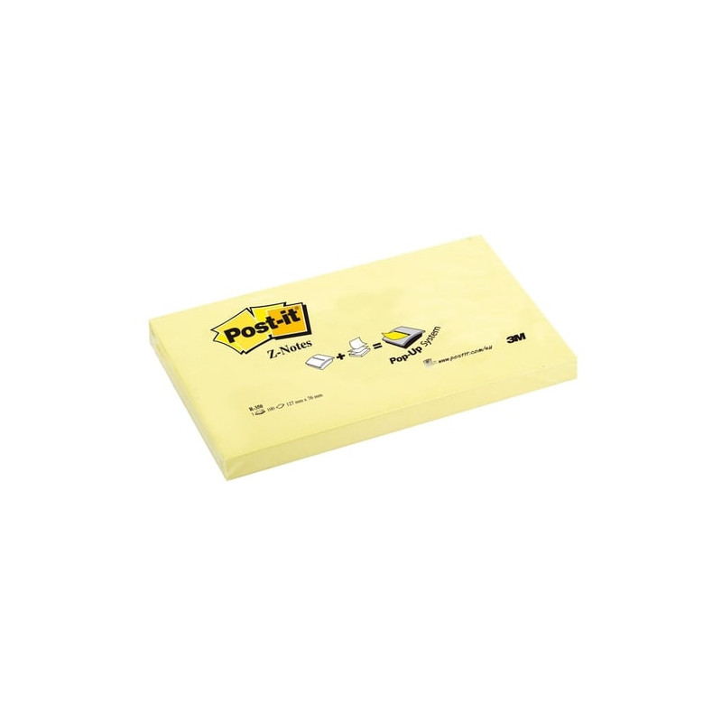 Blocco adesivo post-it 100fg super sticky z-notes r350 giallo