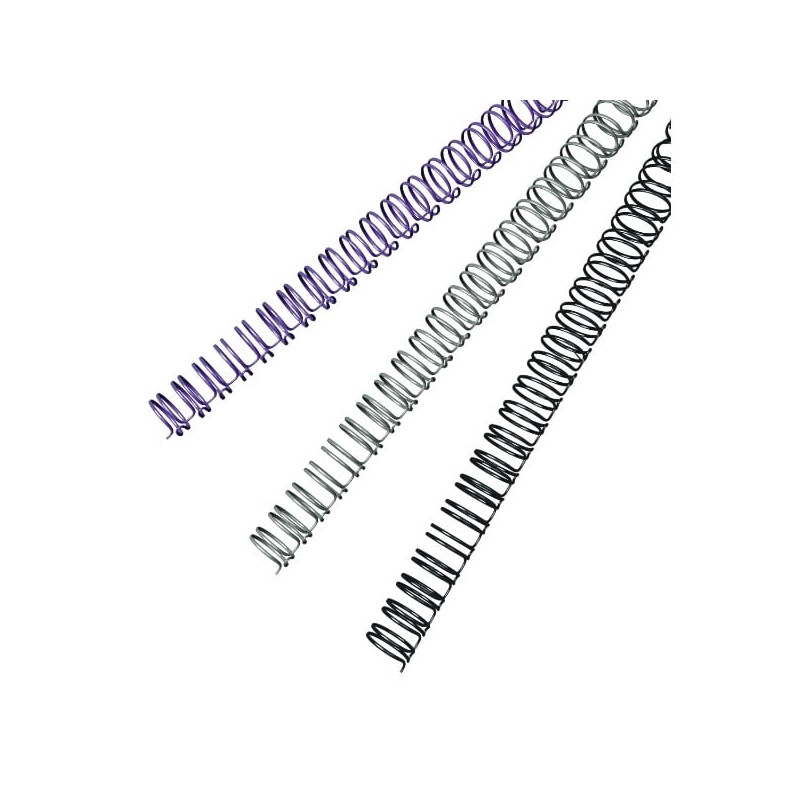 Scatola 100 dorsi metallo 9,5mm nero 34 anelli passo 3:1 [rg810610]