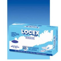 Guanti monouso logex in lattice 100 pz taglia media [702-m]