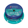 Confezione da 25 dvd-rw spindle 4x 4.7gb superf.matt silver serigrafata