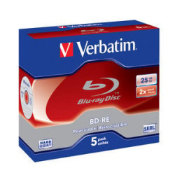 Confezione blu-ray verbatim bd-re sl 25gb 5pz [43615]