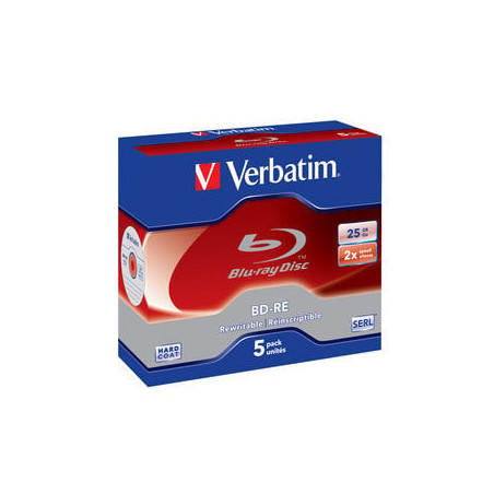 Confezione blu-ray verbatim bd-re sl 25gb 5pz [43615]