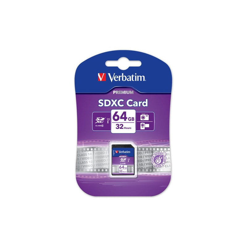 64gb scheda sd verbatim classe 10 [44024]