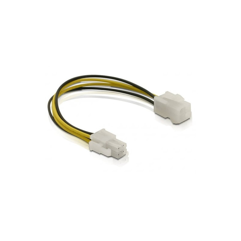 Kabel delock strom p4 st. p4 bu. 12v 0,15m [bk/ye] [82428]