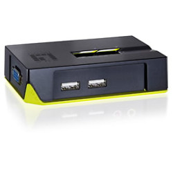 Switch kvm levelone 2-port 2*usb black edition [kvm-0222]